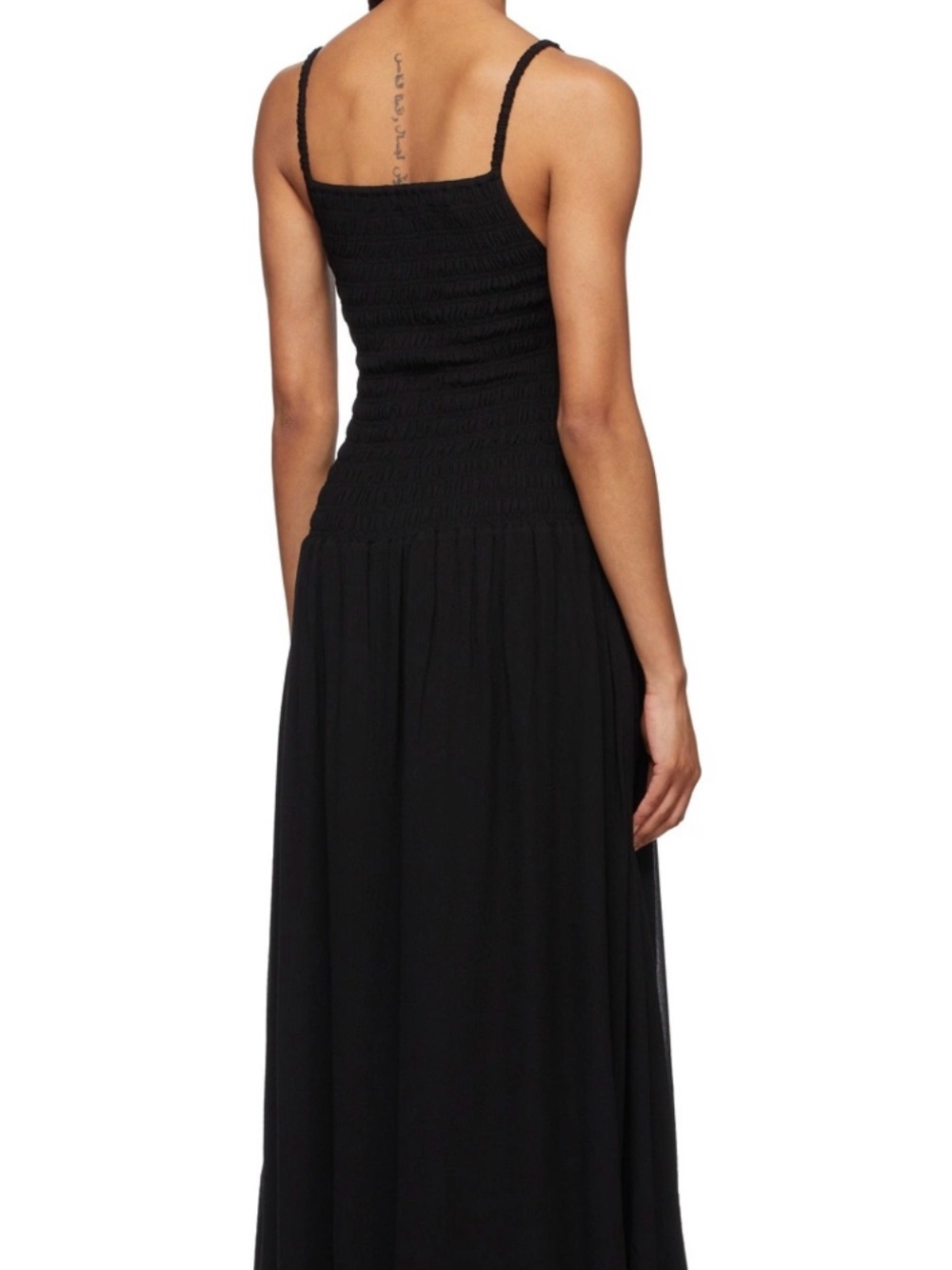 Toteme Black Smocked Maxi Dress - Picture 2 of 6